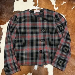 Vintage womens Pendleton Plaid Button-Up Jacket size 8